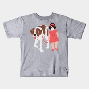 The Girl and the Dog Kids T-Shirt